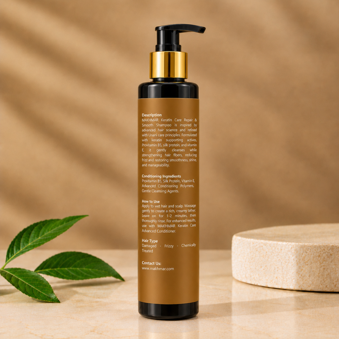 Makhmar Keratin Care Repair & Smooth Shampoo | 200 ml